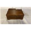 Image 1 : VINTAGE WOODEN JEWLERY CASE WITH CONTENTS