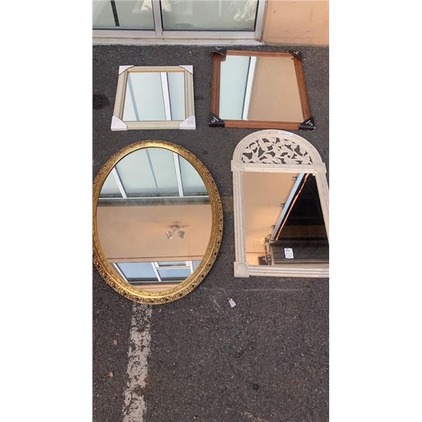 4 FRAMED MIRRORS