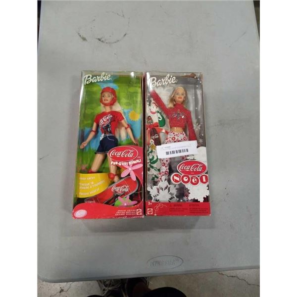 2 COLLECTIBLE COCA COLA BARBIE DOLLS