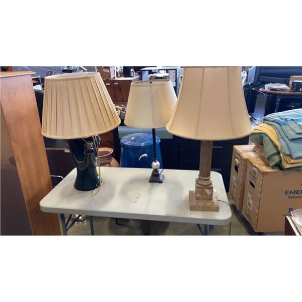 3 TABLE LAMPS