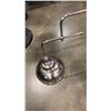Image 2 : APPROX 50 INCH TALL BRUSHED METAL DOUBEL LIGHT FIXTURE