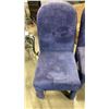 Image 2 : 4 BLUE UPHOLSTERED DINIGN CHAIRS - BEVERLEY INTERIORS CALIFORNIA