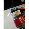 Image 5 : NYLINT FIRE TRUCK, FISHER PRICE PCOKET CAMERA TOY AND TRAY OF HO SCALE TRAIN CARS AND RAIL