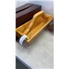 Image 8 : 4 WOOD VASES, 2 WOOD KIDS STOOL, WOOD CARRYING TRAY, MINI CROCK POT