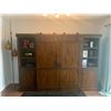 Image 1 : MODERN ENTERTAINMENT UNIT WITH SLIDING BARN DOORS
