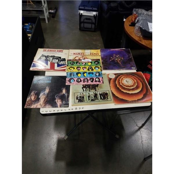 LOT OF RECORDS 2 BEETLES RECORDS AND 2 ROLLING STONE RECORDS AND 2 OTHER