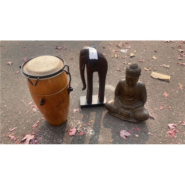 DRUM AND 2 FIGURES