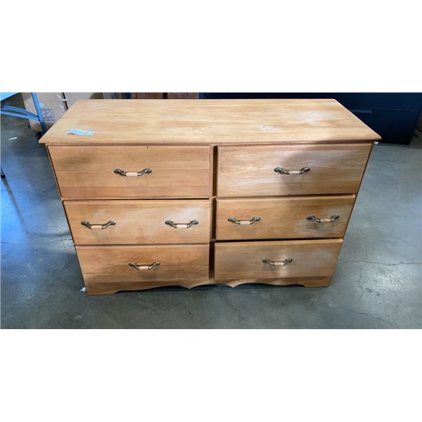 6 DRAWER WOOD DRESSER