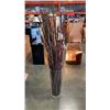 Image 1 : LARGE 25" TALL GLASS VASE WITH DECORATIVE STICKAGE