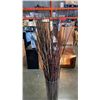 Image 3 : LARGE 25" TALL GLASS VASE WITH DECORATIVE STICKAGE