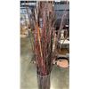 Image 4 : LARGE 25" TALL GLASS VASE WITH DECORATIVE STICKAGE