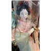 Image 4 : WOOD DISPLAY CASE WITH DOLLS - 33 INCHES TALL