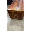 Image 5 : WOOD TRUNK WITH BRASS ACCENTS
