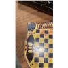 Image 3 : HANDCRAFTED STONE CHESS BOARD AND LEATHER CASE FULL OF SPORTS CARDS