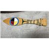 Image 2 : CARVED EASTERN HEAD WITH FIRST NATION PADDLE AND DAGGER