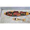 Image 3 : CARVED EASTERN HEAD WITH FIRST NATION PADDLE AND DAGGER