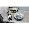 Image 1 : SHEFFIELD BONE HANDLE SERVING CUTLERY WITH WILTSHIRE KNIVES AND PIER ONE SERVING DISHES