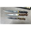 Image 4 : SHEFFIELD BONE HANDLE SERVING CUTLERY WITH WILTSHIRE KNIVES AND PIER ONE SERVING DISHES