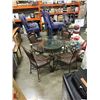 Image 1 : ROUND GLASS TOP TABLE AND 4 METAL CHAIRS
