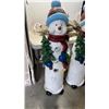 Image 2 : 2 FOUR FOOT SNOW MEN WITH 2 REINDEER NEEDING REPAIR