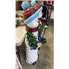 Image 3 : 2 FOUR FOOT SNOW MEN WITH 2 REINDEER NEEDING REPAIR