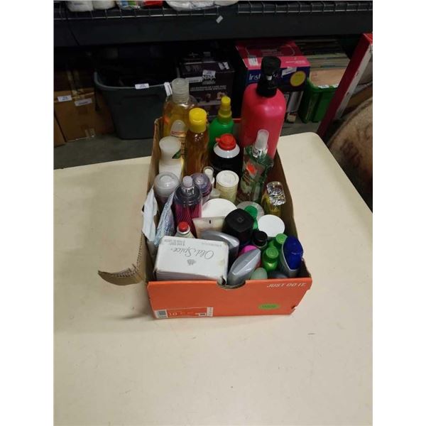 TRAY OF SHAMPOO SOAP AND COLOGNE