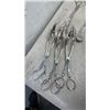 Image 11 : 4 CRYSTAL CAKE STANDS AND PLATED SERVING UTENSILS WITH ENGLISH PORCELAIN