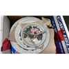 Image 3 : 4 CRYSTAL CAKE STANDS AND PLATED SERVING UTENSILS WITH ENGLISH PORCELAIN