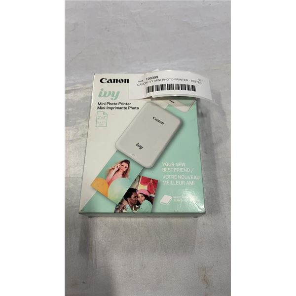 CANON IVY MINI PHOTO PRINTER - TESTED WORKING, RETAIL $159