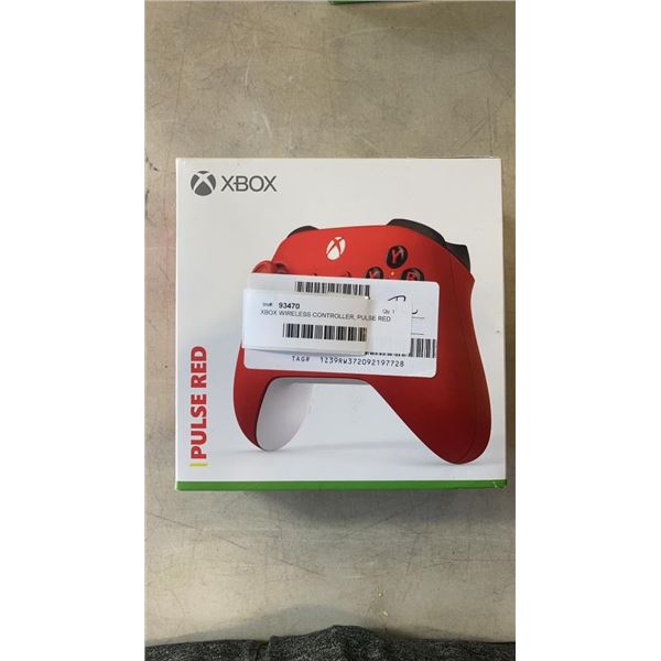 XBOX WIRELESS CONTROLLER, PULSE RED FOR XBOX ONE X/S, WINDOWS 10 - TESTED WORKING, RETAIL $74