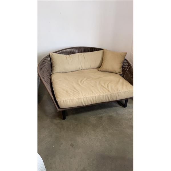 AS NEW FLOOR MODEL OUTDOOR ROPE-STYLE DAYBED - RETAIL $999   66" x 48"