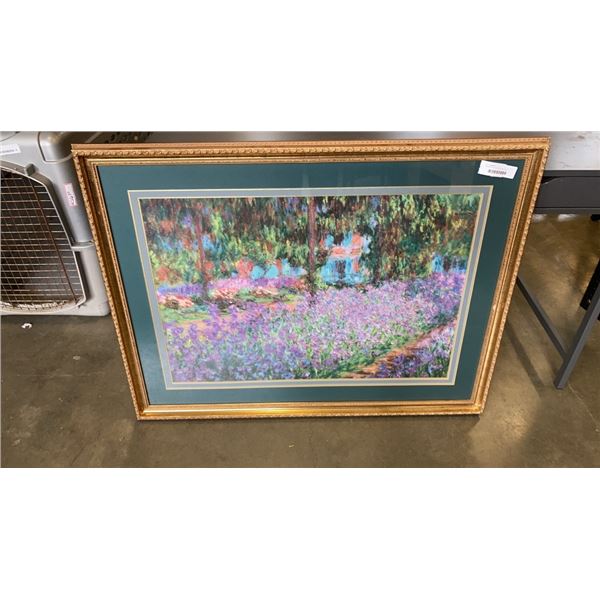 GARDEN AT GIVERNY BY MONET PRINT