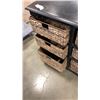 Image 2 : RUSTIC 6 DRAWER STORAGE UNIT WITH WOVEN DRAWERS