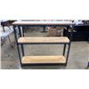 Image 1 : 45 INCH TALL 3 TIER SHELF - 4 FOOT LONG
