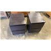 Image 1 : 2 BLACK 2 DRAWER NIGHTSTANDS