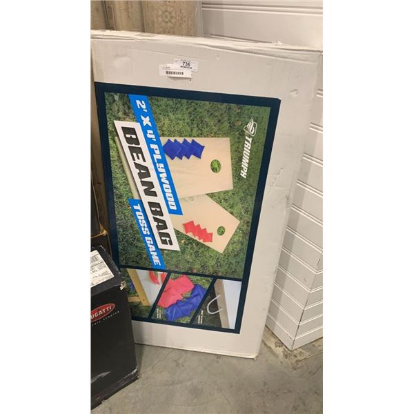 AS NEW TRIUMPH 2X4 FOOT BEAN BAG TOSS GAME