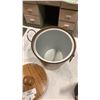 Image 11 : BRASS COFFEE POT, WOOD ICE BUCKET, WOOD DUCK, 2 WOOD CANDLE STICKS