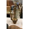 Image 6 : BRASS COFFEE POT, WOOD ICE BUCKET, WOOD DUCK, 2 WOOD CANDLE STICKS