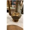 Image 8 : BRASS COFFEE POT, WOOD ICE BUCKET, WOOD DUCK, 2 WOOD CANDLE STICKS