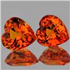 Image 1 : Natural Orange Sapphire Pair {Flawless-VVS}