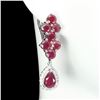 Image 2 : Natural Pigeon Blood Red Ruby Earrings
