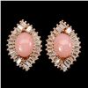 Image 1 : Natural Unheated Pink Opal Earrings