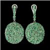 Image 1 : Natural Unheated Columbian  Emerald Earrings