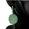 Image 2 : Natural Unheated Columbian  Emerald Earrings