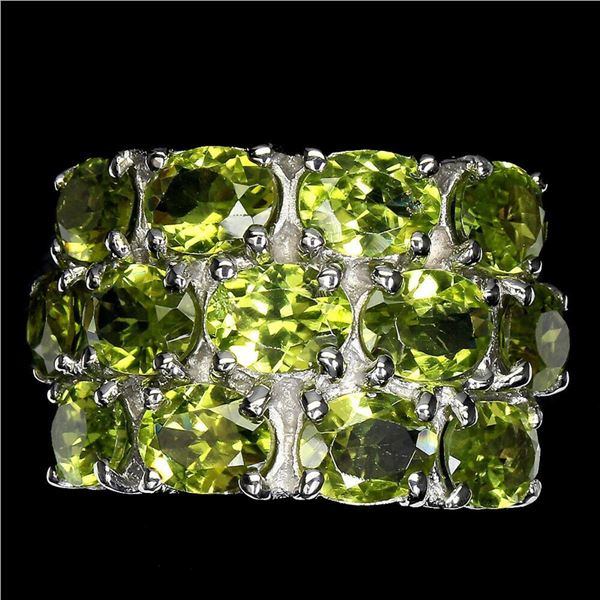 Natural Oval Green Peridot Ring