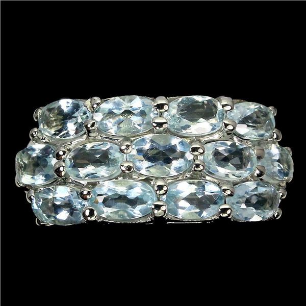 Natural Unheated Oval Aquamarine Ring