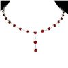 Image 1 : Natural Cushion Mozambique Garnet 20 Inch Necklace