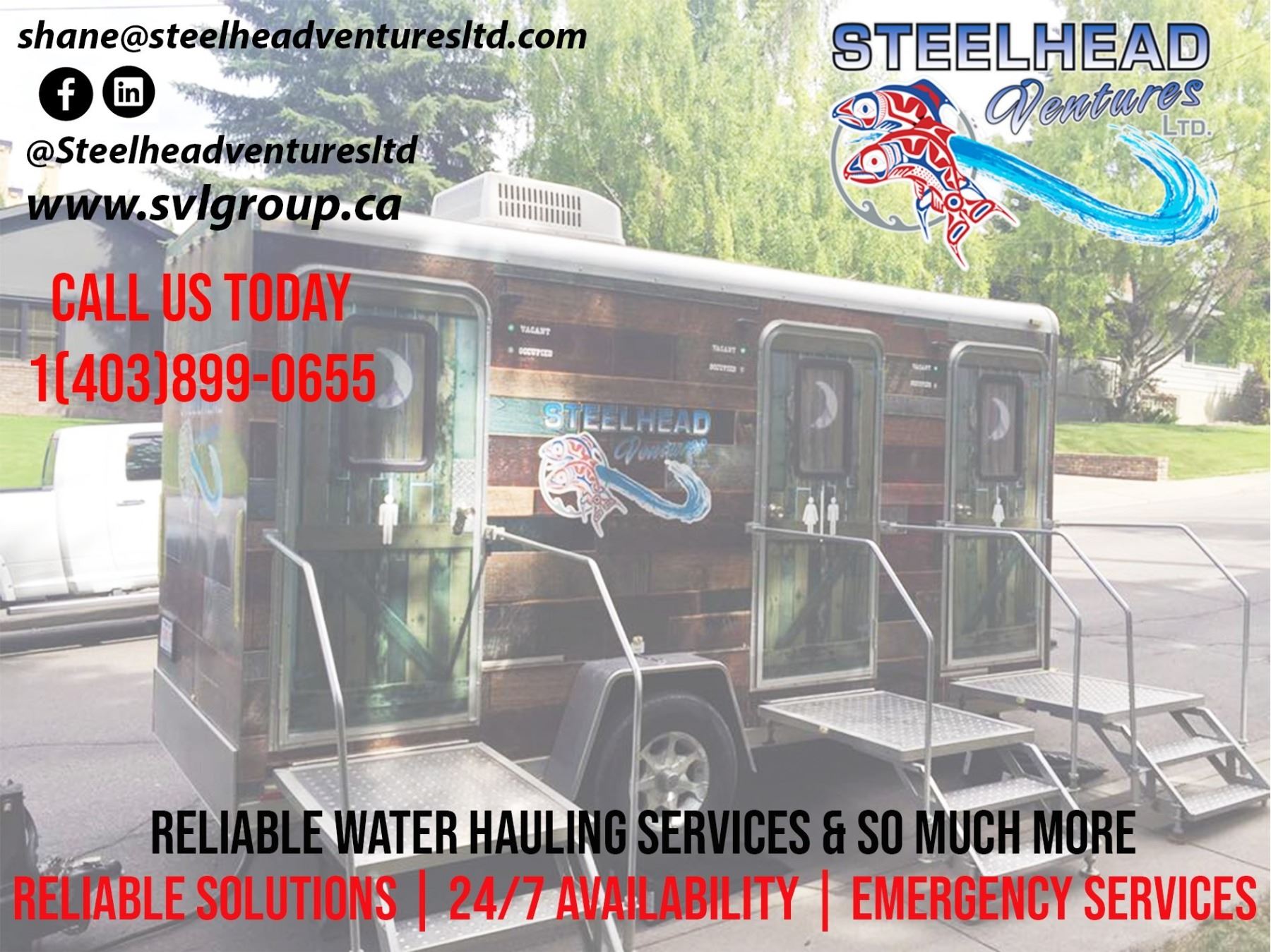 3 STALL OUTHOUSE TRAILER WEEKEND RENTAL - Team Auction Sales