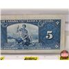 Image 6 : Bank of Canada $5 Bill 1937 : Coyne/Towers S/N#ES7308760 (See Pics for Varieties, Conditions, Serial