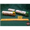 Image 4 : Dinky Super Toys (2): Shell Tanker Truck & Castrol Tanker Truck w/Pup (Scale 1:50) (SEE PICS!)